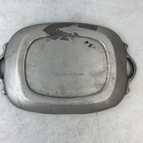Vintage 1972 SMC Sexton & Wilton Pewter Tray Give Us This Day Our Daily Bread - Picture 6 of 8